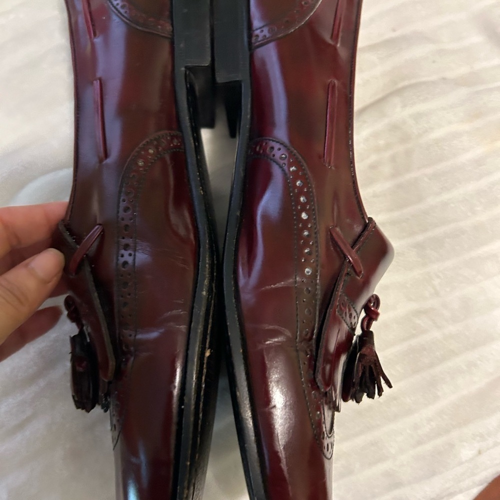 Peter Huber Men's ox blood Loafers sz 10.5 - Picture 5 of 10